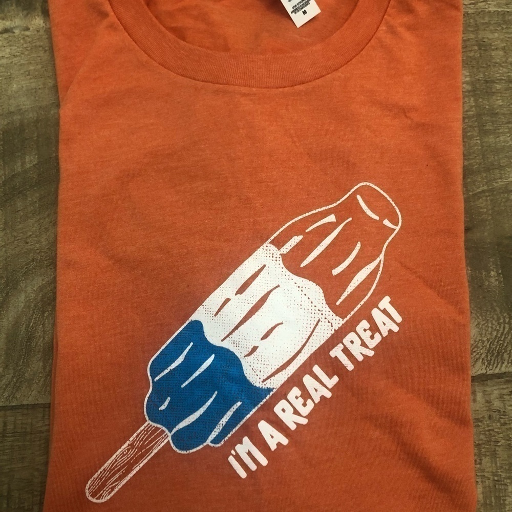 Bella + Canvas | "I'm A Real Treat" Graphic Tee | Size M | Heather Orange - Picture 9 of 16